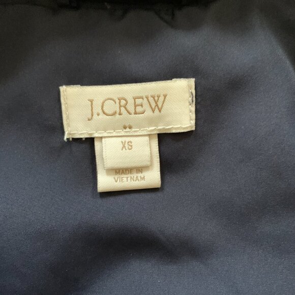 Women's J. Crew Navy Blue Diamond Quilted Down Filled Vest Size XS - Picture 4 of 7